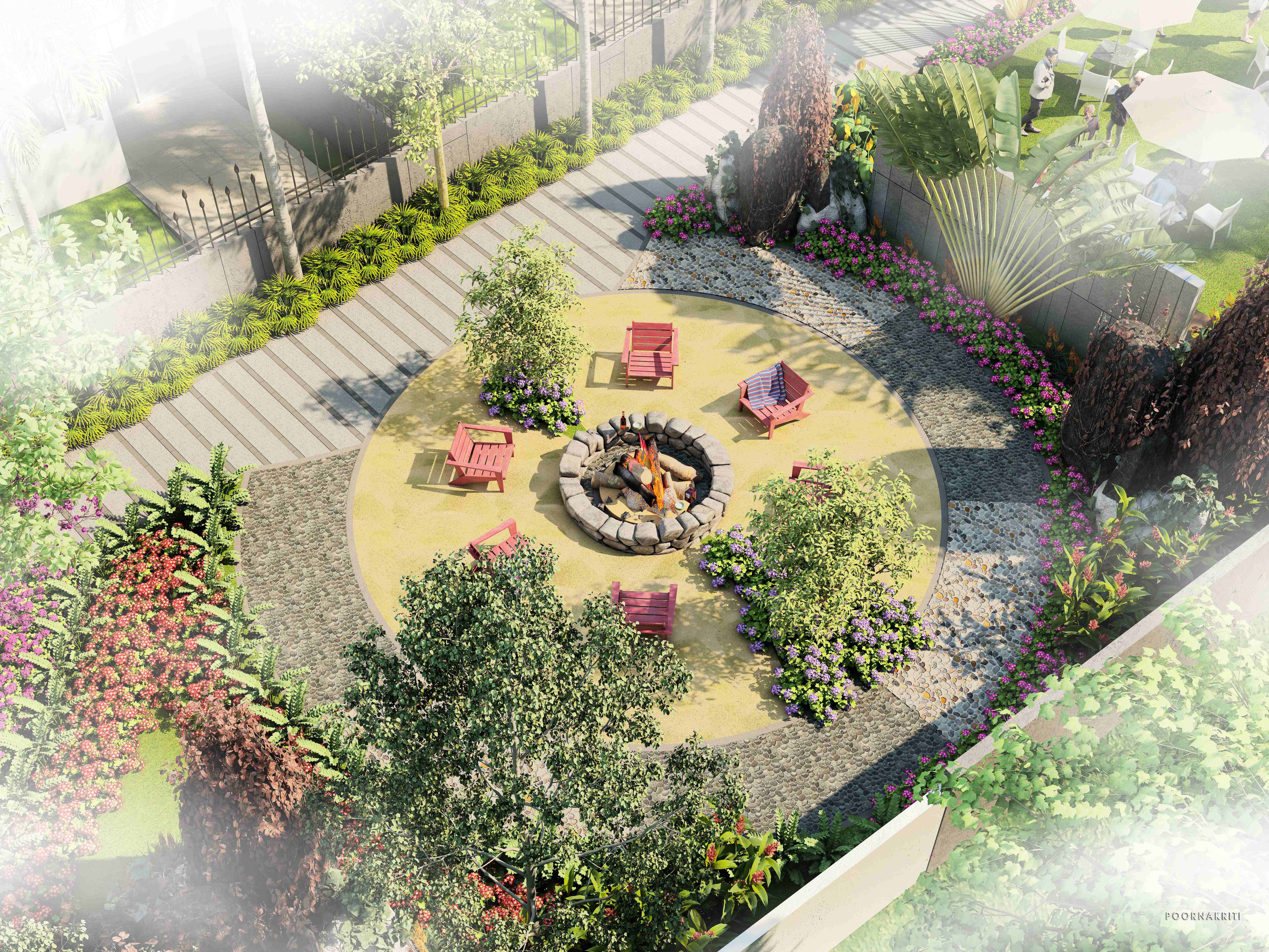 Bonfire Area – Aerial View